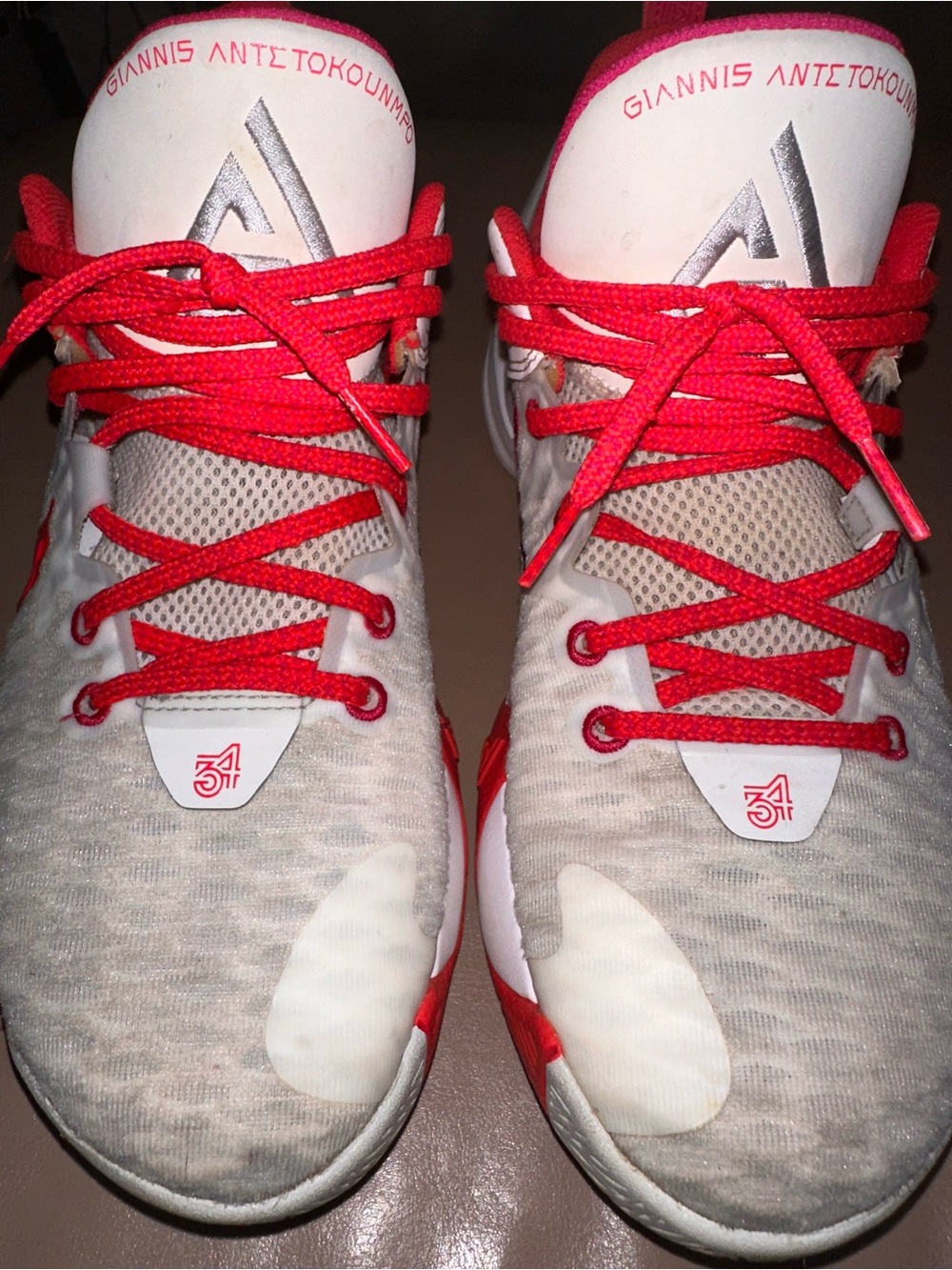 Giannis Basketball Sneakers - White & Red